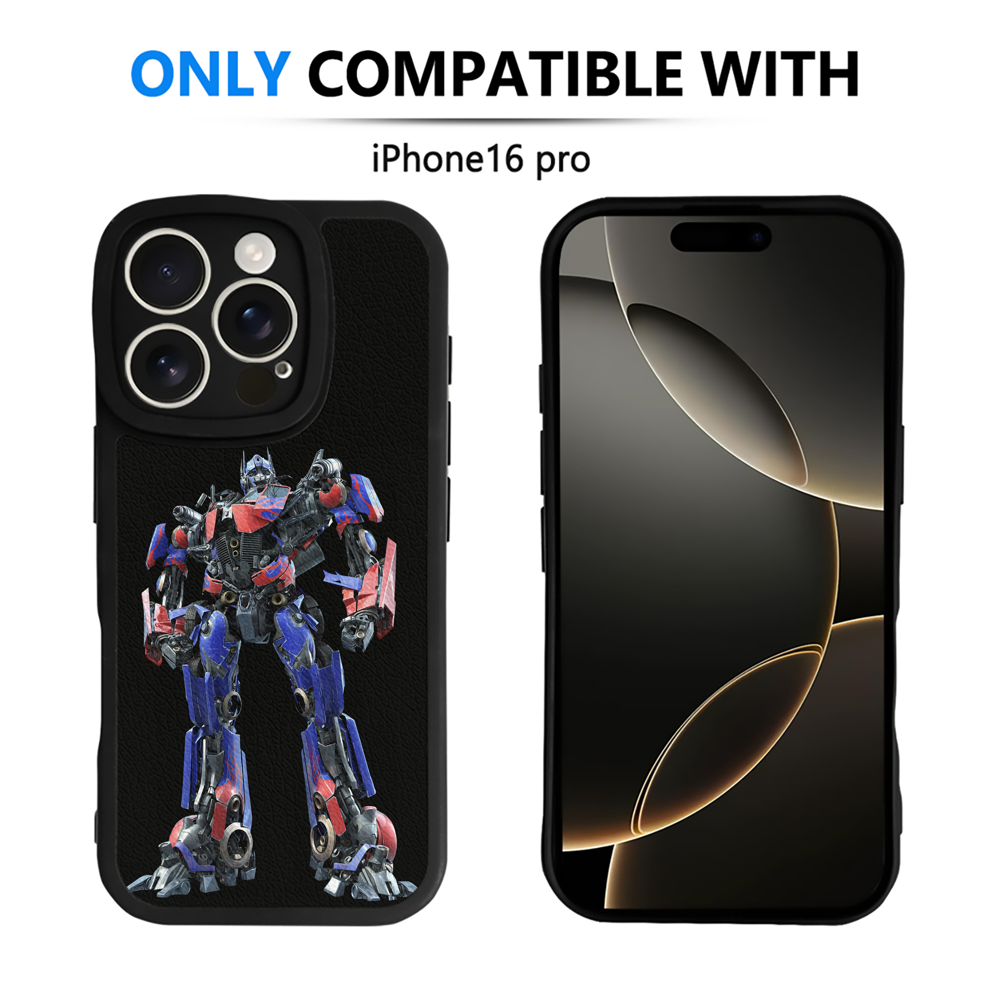 （画像用） Transformers トランスフォーマー 【iPhone 16シリーズ対応】シリコンスマホケース（レザー調） 材質：シリコン